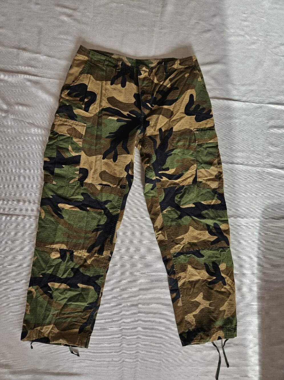 Pro-Tec Woodland Camo Cargo Combat Pants Vintage Streetwear Utility